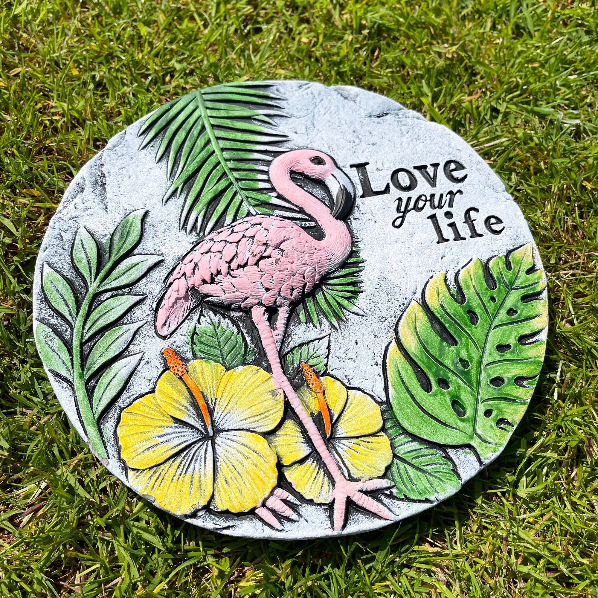 Zement-Flamingo-Garten-Trittsteine ​​im 2er-Set