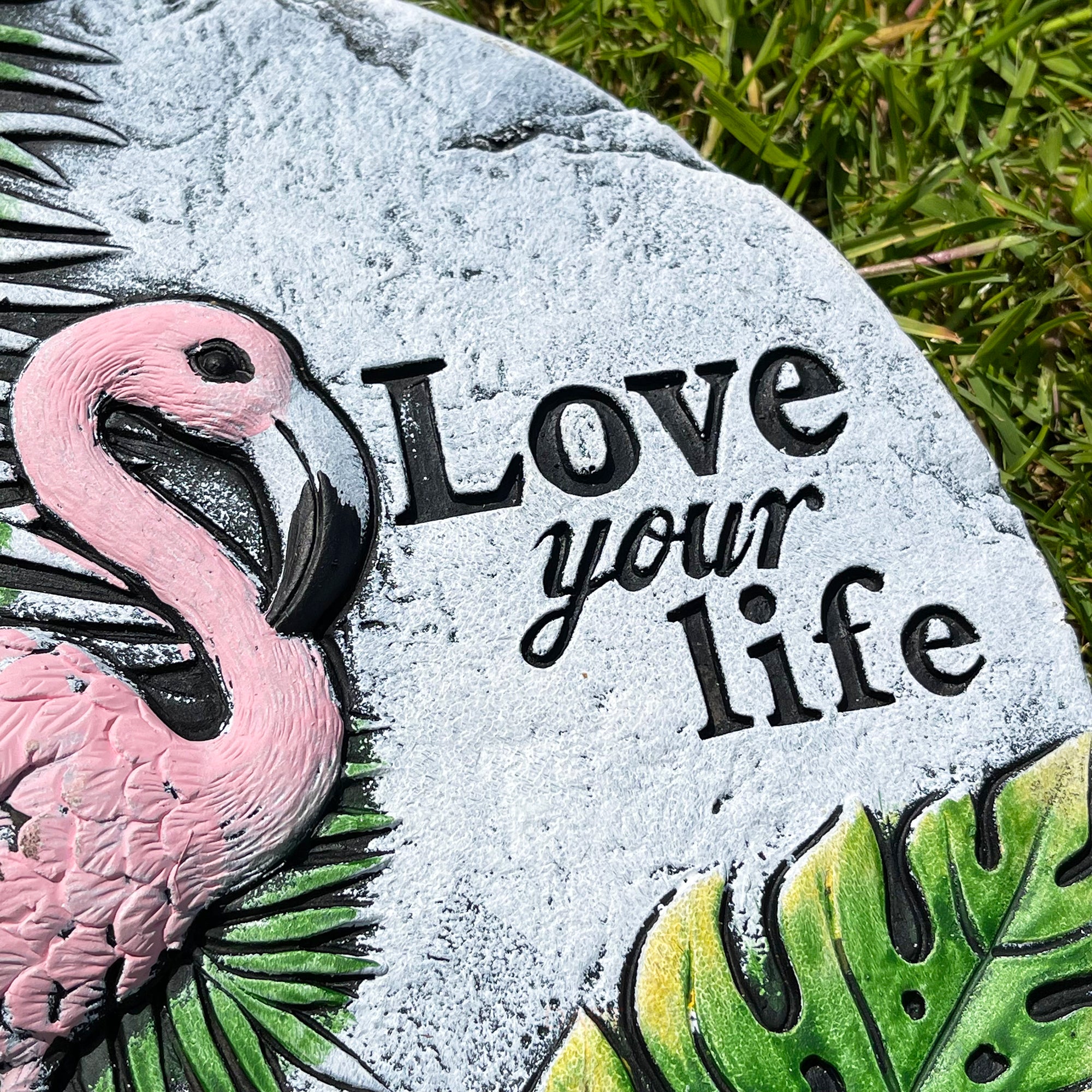Zement-Flamingo-Garten-Trittsteine ​​im 2er-Set