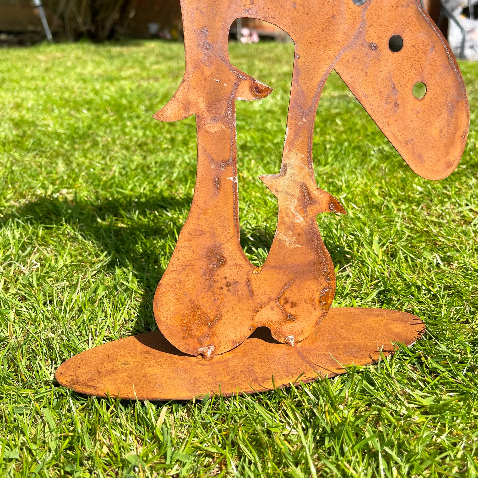 Rusty Toadstool Garden Ornament Large
