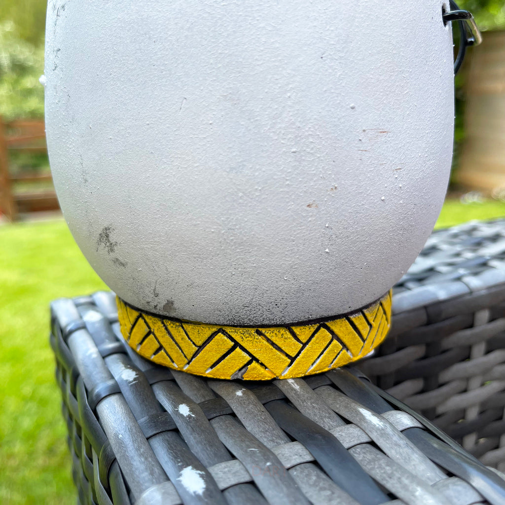 Cement Face Planter With Glasses , Drainage Hole