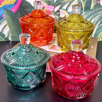 Eclectic Jewelled Glass Trinket Pots