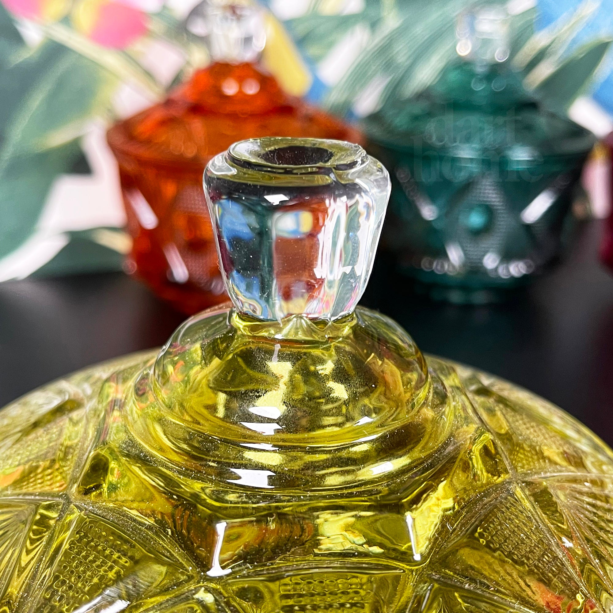 Eclectic Jewelled Glass Trinket Pots