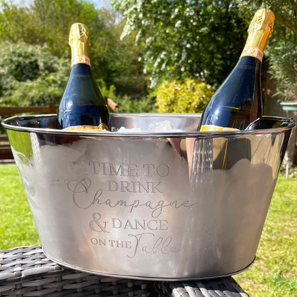 Large Time To Drink Champagne Bucket