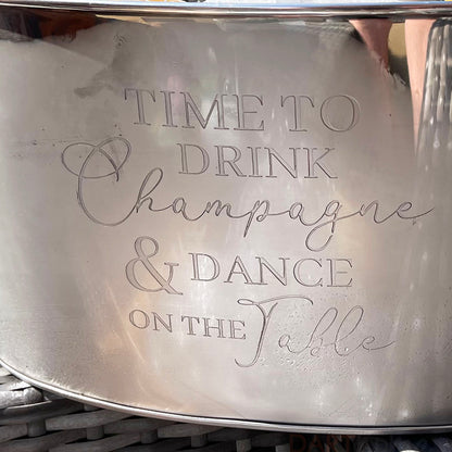 Large Time To Drink Champagne Bucket