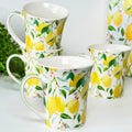 Set Of 4 Lemon Tree Mugs Gift Boxed