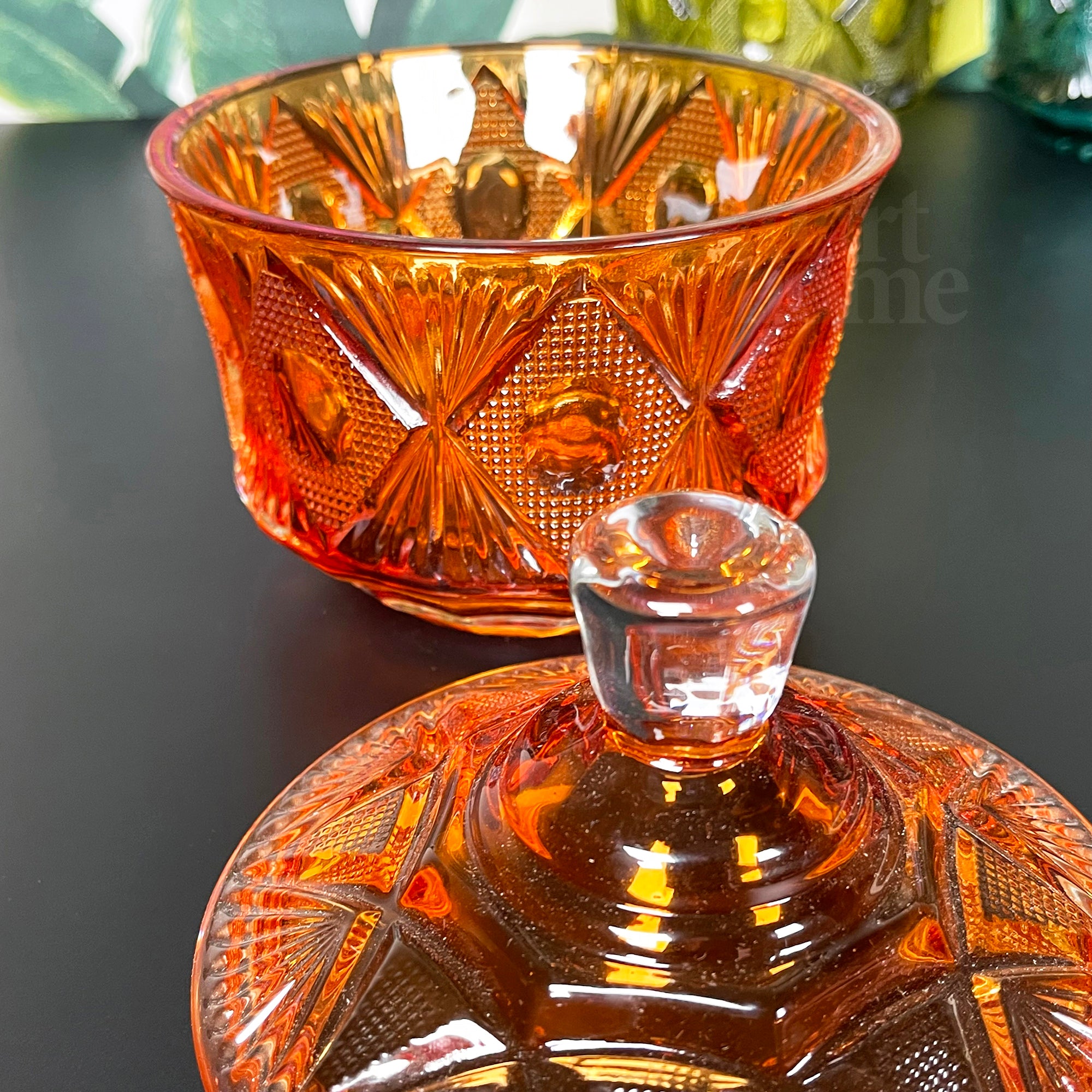 Eclectic Jewelled Glass Trinket Pots