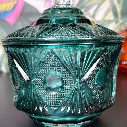 Eclectic Jewelled Glass Trinket Pots