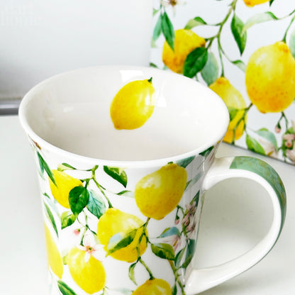 Set Of 4 Lemon Tree Mugs Gift Boxed
