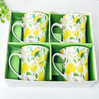 Set Of 4 Lemon Tree Mugs Gift Boxed