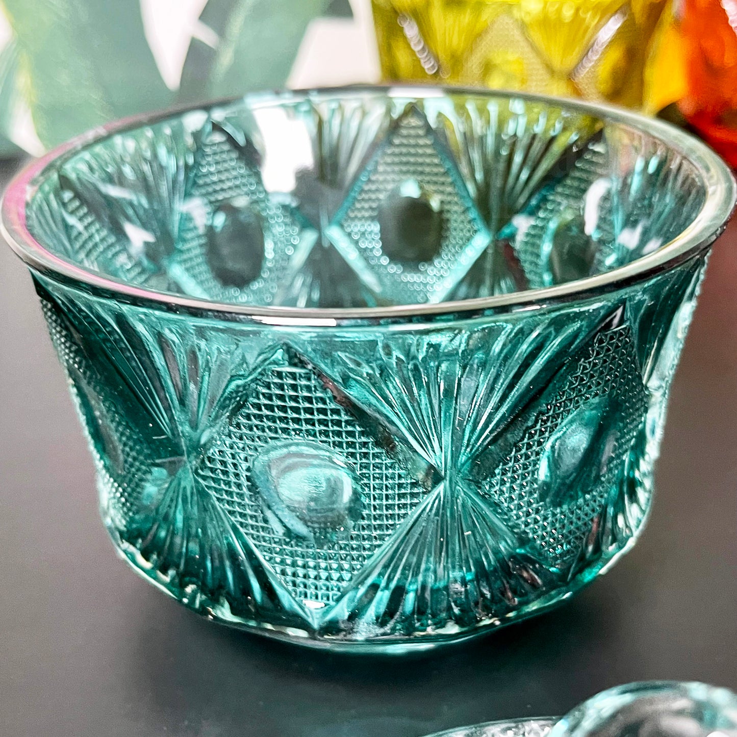 Eclectic Jewelled Glass Trinket Pots