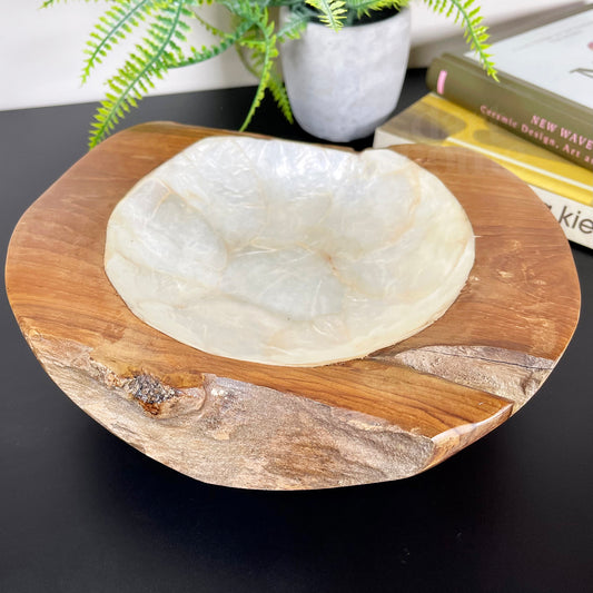 Teak Root Pearl Bowl 25cm