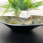 Amber Butterfly Oval Decorative Bowl