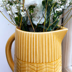 Mustard Patterned Jug Vase