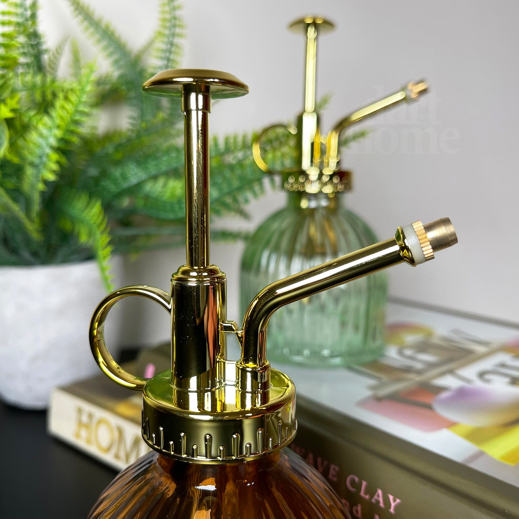 Autumnal Ribbed Glass Plant Mister 200ml
