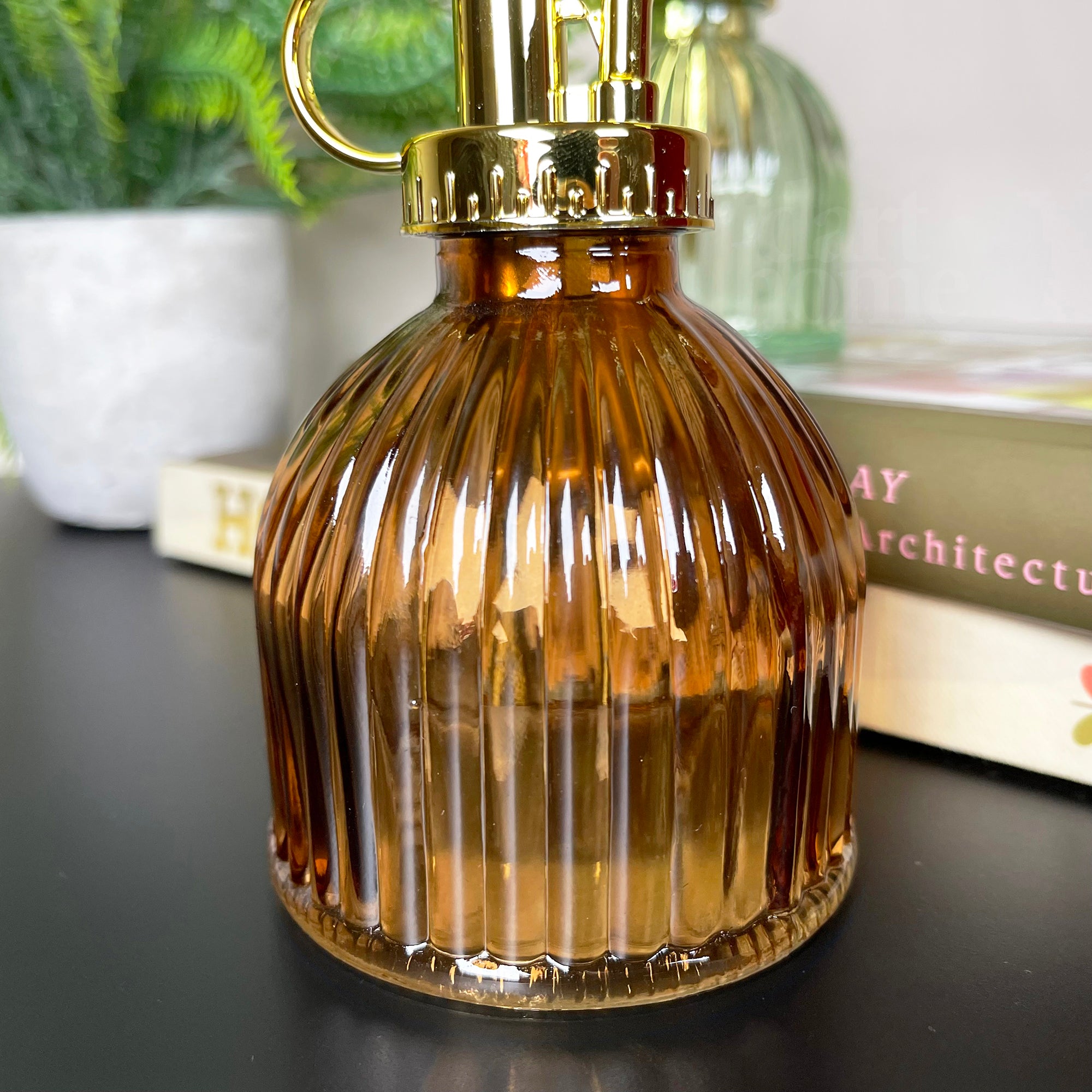 Autumnal Ribbed Glass Plant Mister 200ml