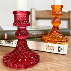 Set mit 2 Kerzenhaltern – Pink und Orange