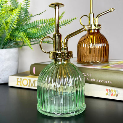 Autumnal Ribbed Glass Plant Mister 200ml