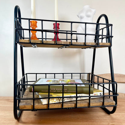 Industrial 2 Tier Ladder Shelf Unit