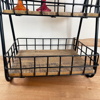 Industrial 2 Tier Ladder Shelf Unit