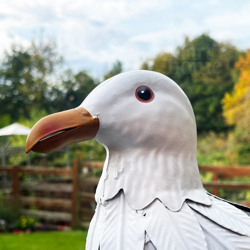Metal Seagull Garden Sculpture
