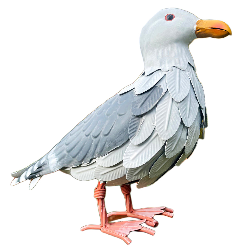 Metal Seagull Garden Sculpture