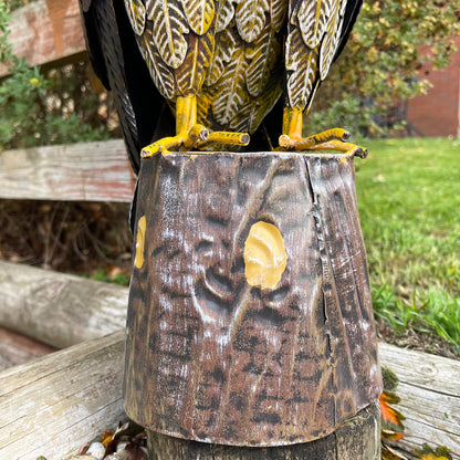 Large Metal Hawk Garden Statue Large