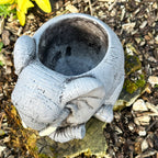 Elefanten-Übertopf aus Zement, 20 cm