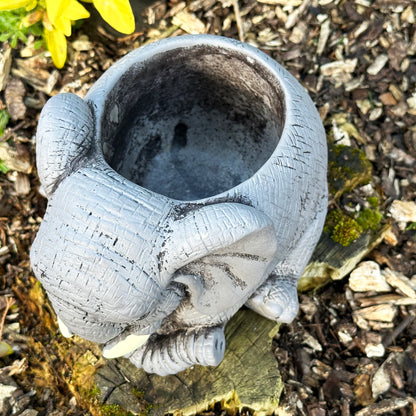 Cement Elephant Planter 20cm