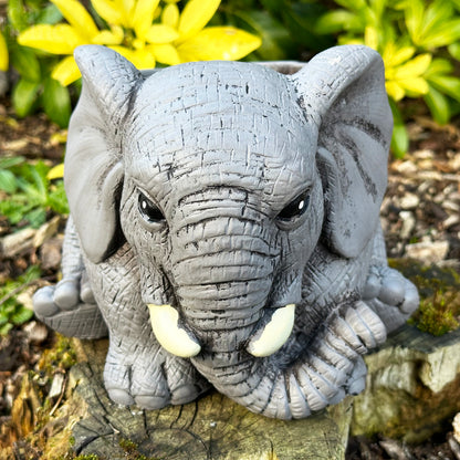 Cement Elephant Planter 20cm