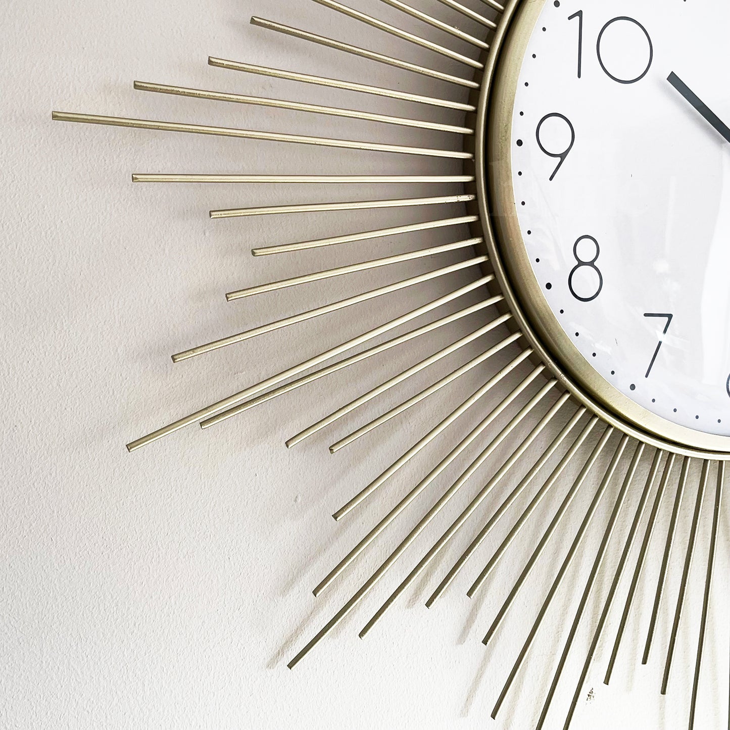 Gold Sunburst Wall Clock