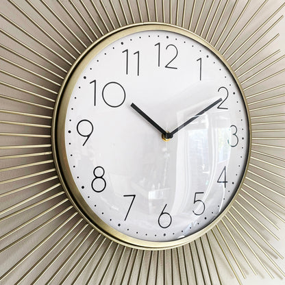 Gold Sunburst Wall Clock