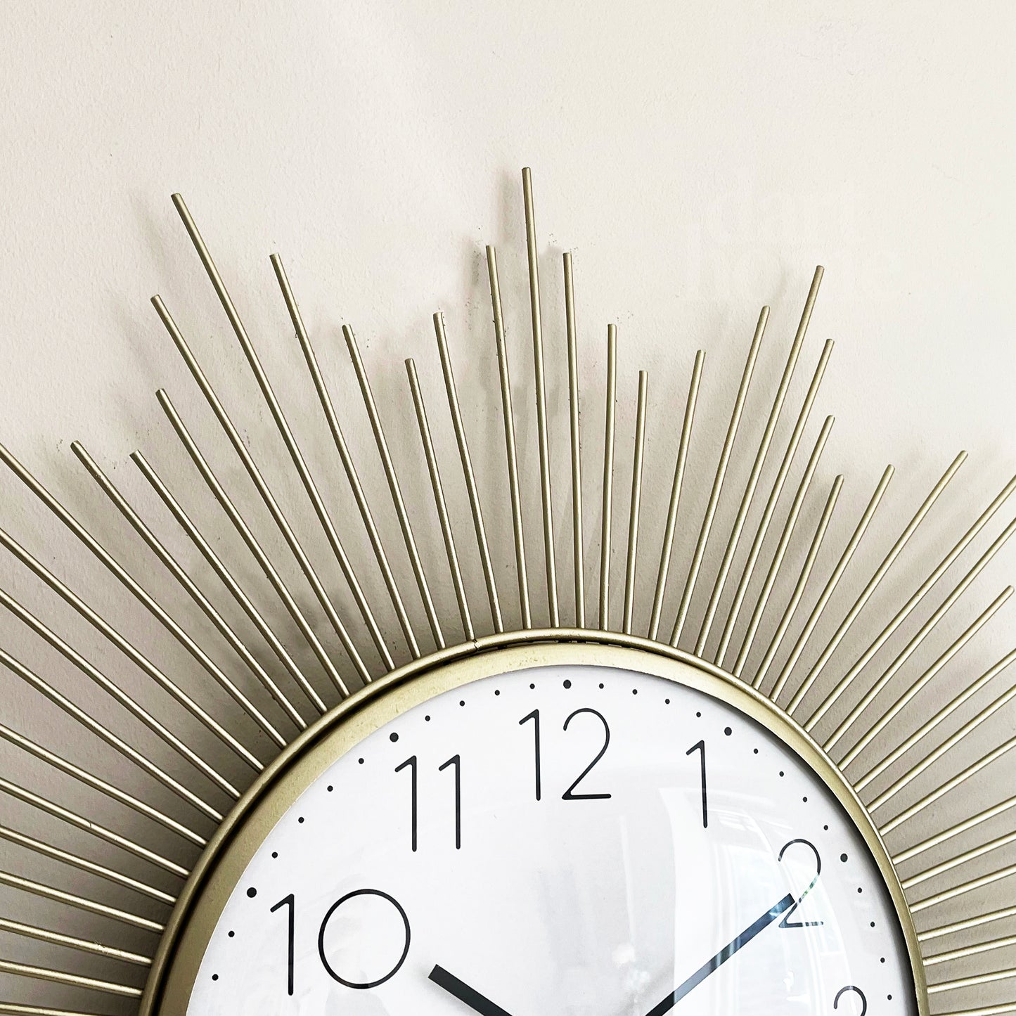 Gold Sunburst Wall Clock