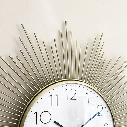 Gold Sunburst Wall Clock