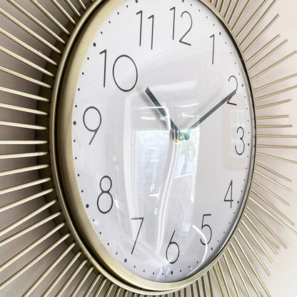 Gold Sunburst Wall Clock