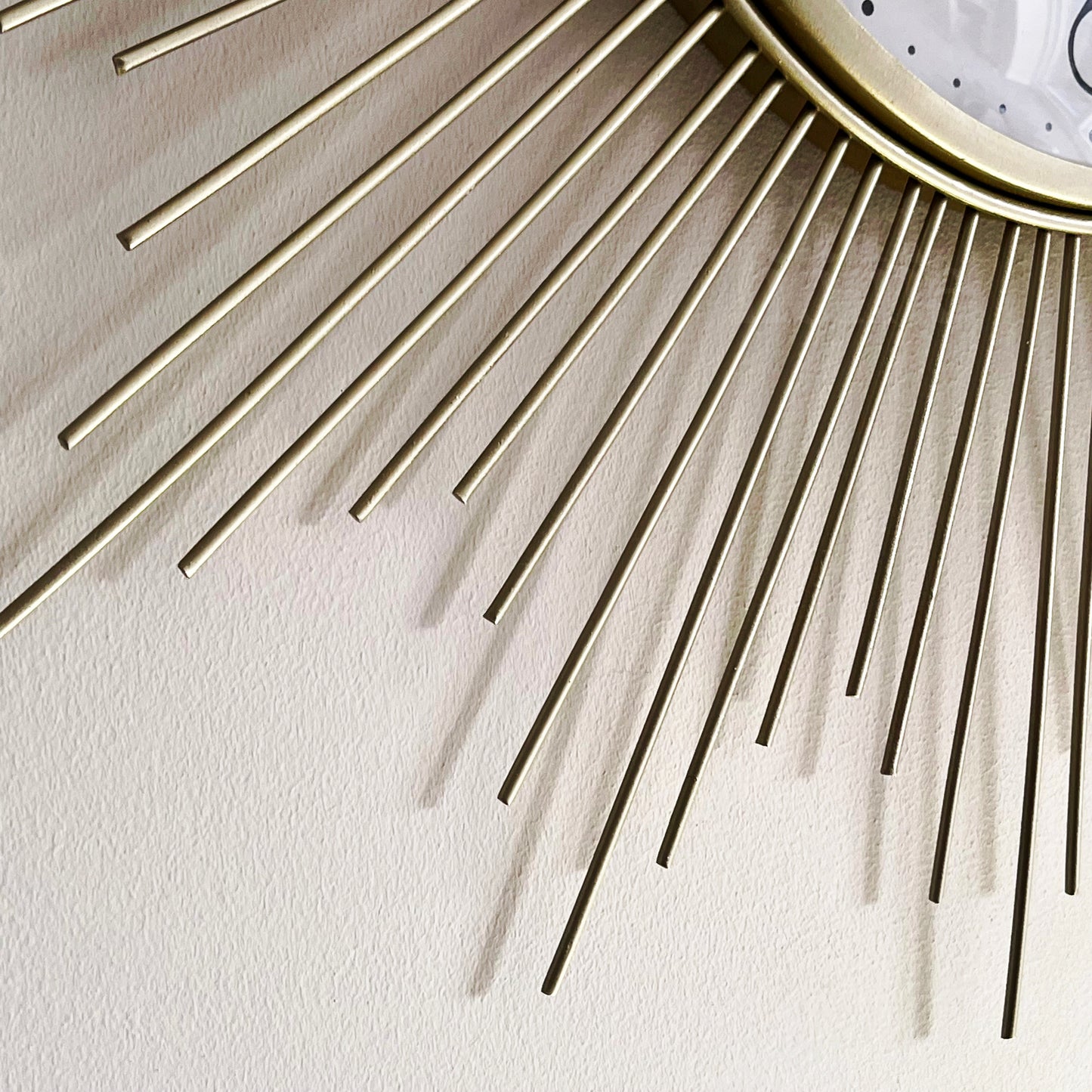 Gold Sunburst Wall Clock