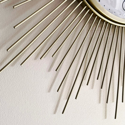 Gold Sunburst Wall Clock