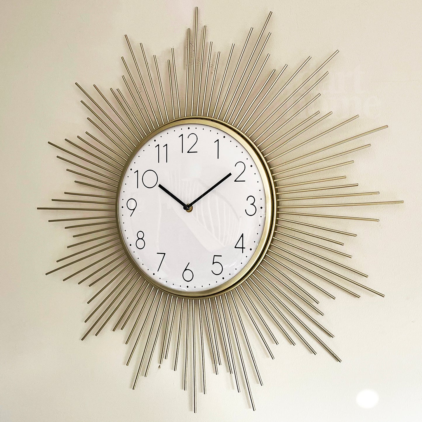 Gold Sunburst Wall Clock