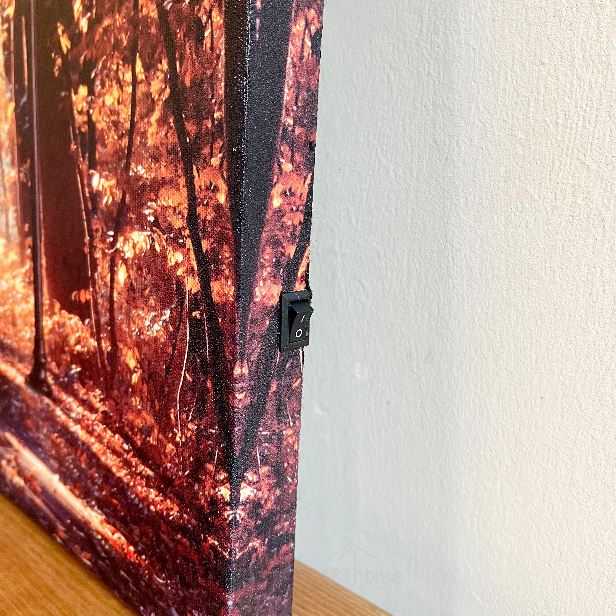 Rechteckige LED-Leinwand im Herbstwald