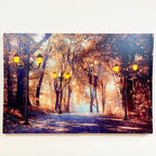 Rechteckige LED-Leinwand im Herbstwald