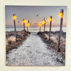 Seashore Beach LED Canvas Wall Art 40x40cm