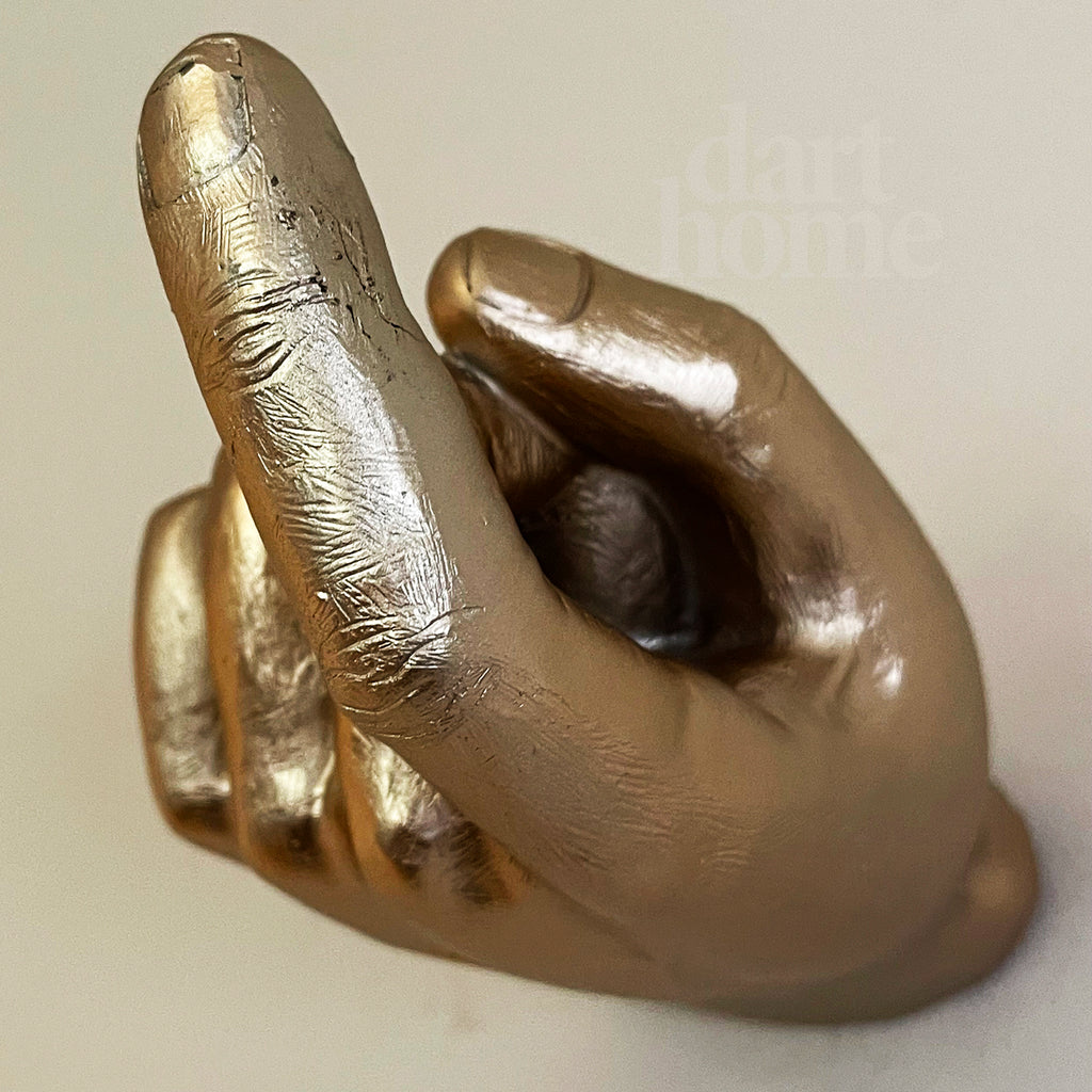 Goldene „Come Here“-Hand-Wanddekoration