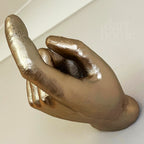 Goldene „Come Here“-Hand-Wanddekoration