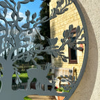 Grey Woodland Wildlife Mirrored Wall Art 60cm