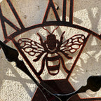 Kupferne Bienenkönigin-Gartenuhr, 60 cm