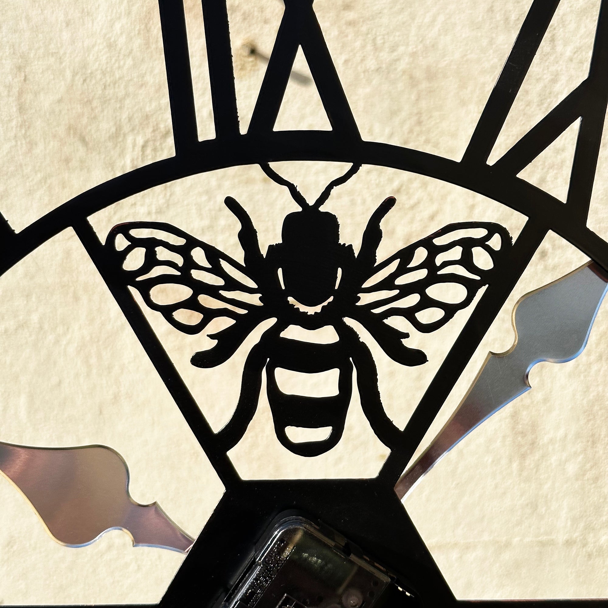 Copper Queen Bees Garden Clock 50cm