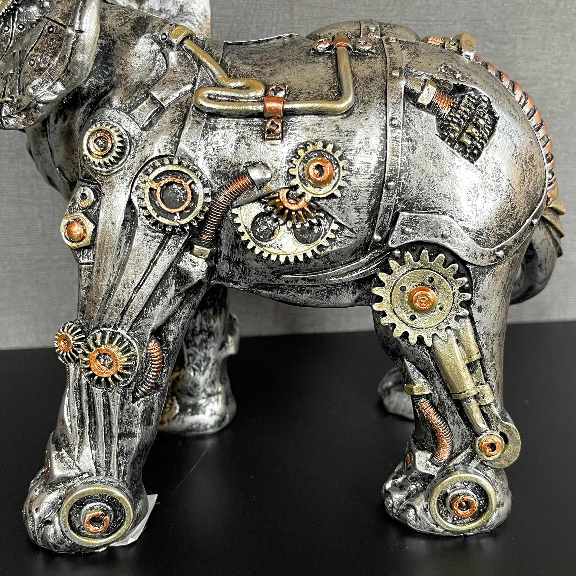 Silver Steampunk Elephant Ornament