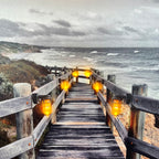 Seashore LED Boardwalk Canvas Wall Art 60cm