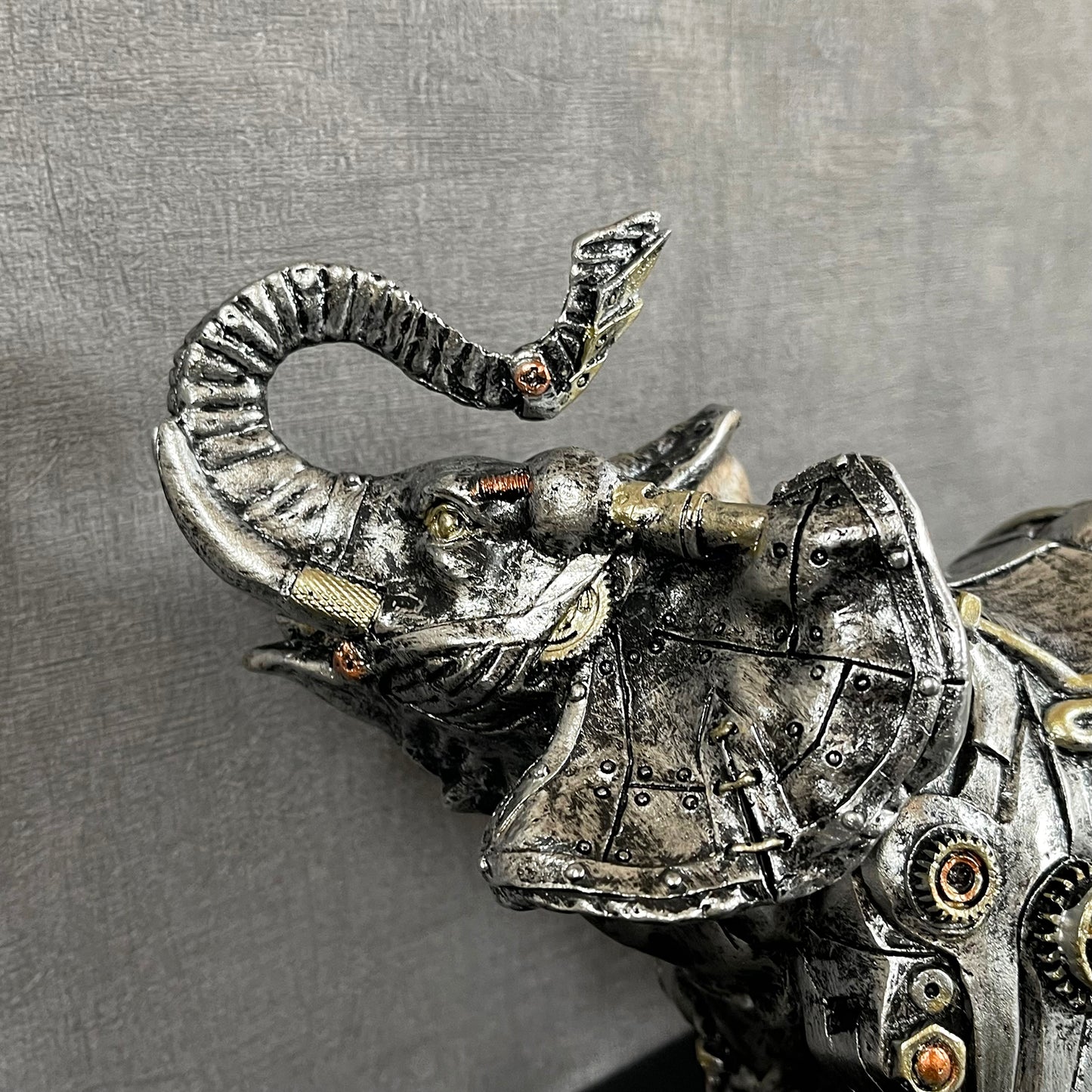 Silver Steampunk Elephant Ornament
