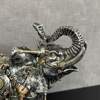 Silver Steampunk Elephant Ornament
