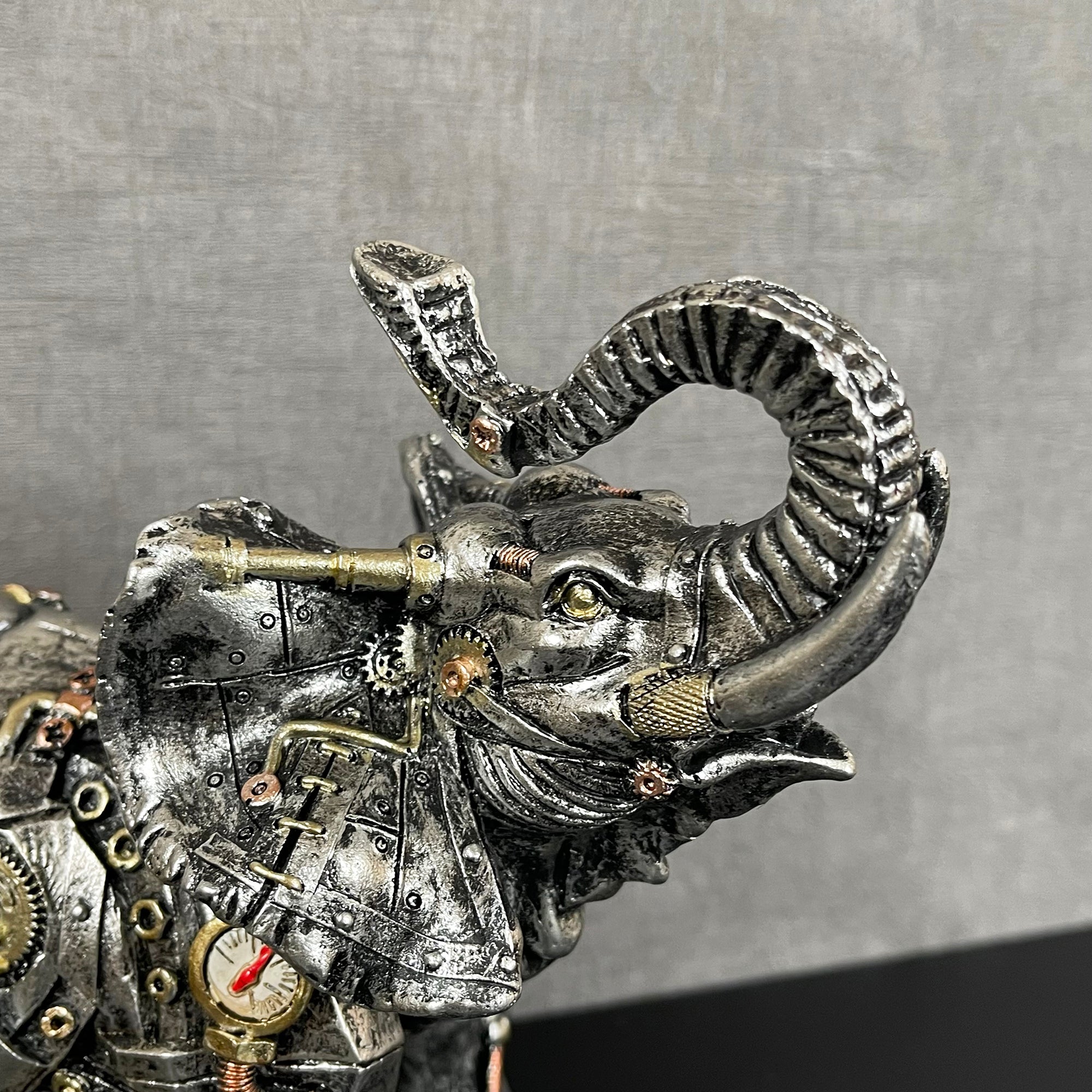Silver Steampunk Elephant Ornament